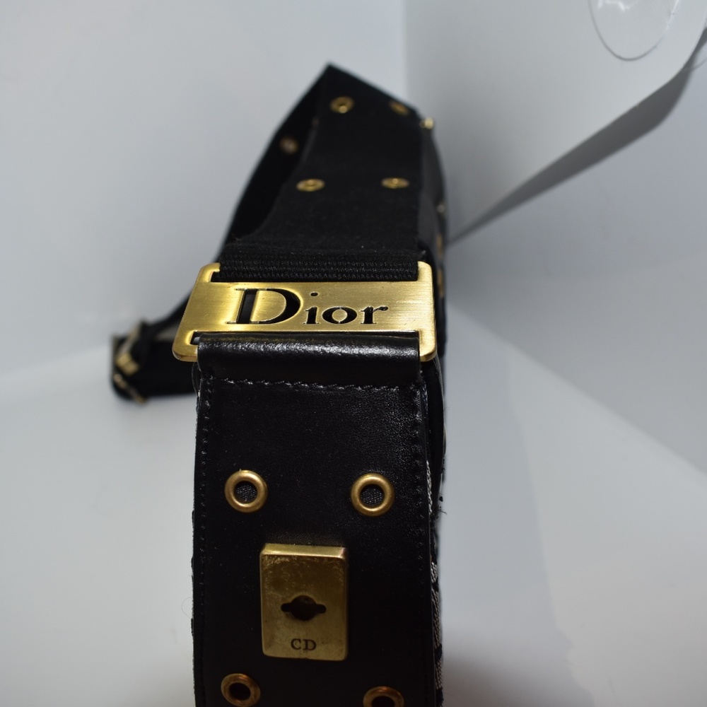 Vintage Black And Grey Logo Crossbody Bag
